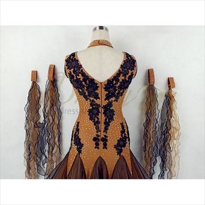 社交ダンス　スタンダードドレス　デモ用 社交ダンスドレス・モダンドレス・オーダーメイド対応（競技